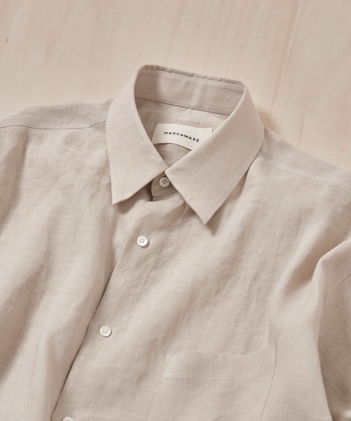 markaware(マーカウェア)の「【MARKAWARE/マーカウェア】COMFORT FIT SHIRT/HEMP(シャツ/ブラウス・メンズ・ブラック/ベージュ・2/1)」の7枚目の写真