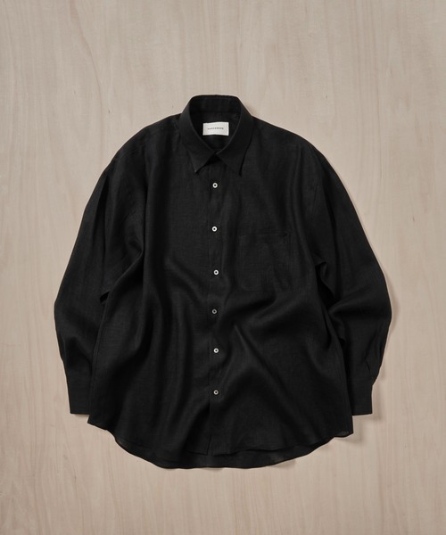 markaware(マーカウェア)の「【MARKAWARE/マーカウェア】COMFORT FIT SHIRT/HEMP(シャツ/ブラウス・メンズ・ブラック/ベージュ・2/1)」の3枚目の写真