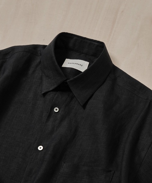 markaware(マーカウェア)の「【MARKAWARE/マーカウェア】COMFORT FIT SHIRT/HEMP(シャツ/ブラウス・メンズ・ブラック/ベージュ・2/1)」の4枚目の写真
