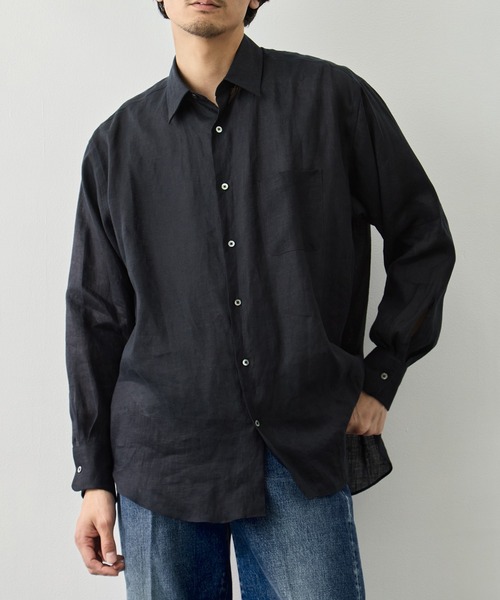 markaware(マーカウェア)の「【MARKAWARE/マーカウェア】COMFORT FIT SHIRT/HEMP(シャツ/ブラウス・メンズ・ブラック/ベージュ・2/1)」の15枚目の写真