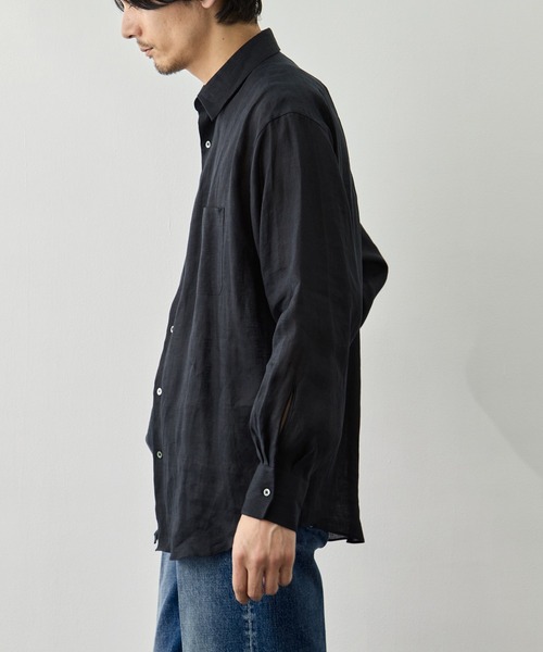 markaware(マーカウェア)の「【MARKAWARE/マーカウェア】COMFORT FIT SHIRT/HEMP(シャツ/ブラウス・メンズ・ブラック/ベージュ・2/1)」の16枚目の写真