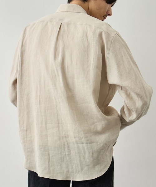 markaware(マーカウェア)の「【MARKAWARE/マーカウェア】COMFORT FIT SHIRT/HEMP(シャツ/ブラウス・メンズ・ブラック/ベージュ・2/1)」の9枚目の写真