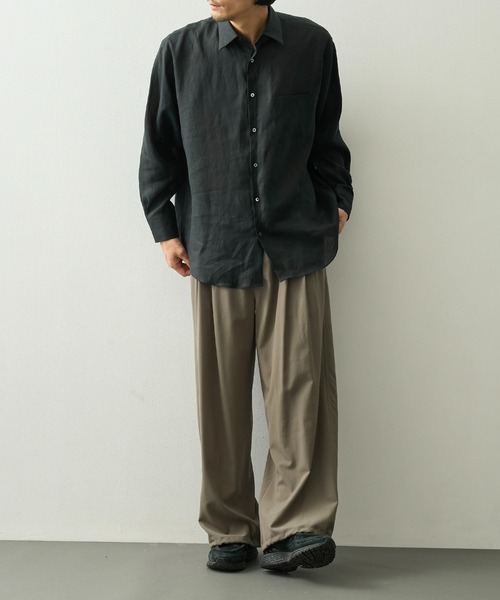 markaware(マーカウェア)の「【MARKAWARE/マーカウェア】COMFORT FIT SHIRT/HEMP(シャツ/ブラウス・メンズ・ブラック/ベージュ・2/1)」の19枚目の写真