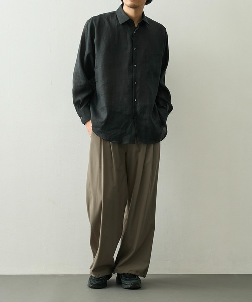 markaware(マーカウェア)の「【MARKAWARE/マーカウェア】COMFORT FIT SHIRT/HEMP(シャツ/ブラウス・メンズ・ブラック/ベージュ・2/1)」の20枚目の写真
