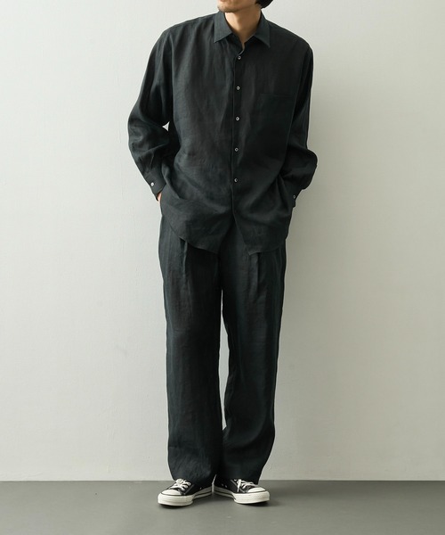 markaware(マーカウェア)の「【MARKAWARE/マーカウェア】COMFORT FIT SHIRT/HEMP(シャツ/ブラウス・メンズ・ブラック/ベージュ・2/1)」の21枚目の写真
