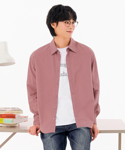 CHASECULT(チェイスカルト)の「メンズピグメントシャツ-FARK5432B0P(シャツ/ブラウス・メンズ・ピンク・100/95/105)」の1枚目の写真