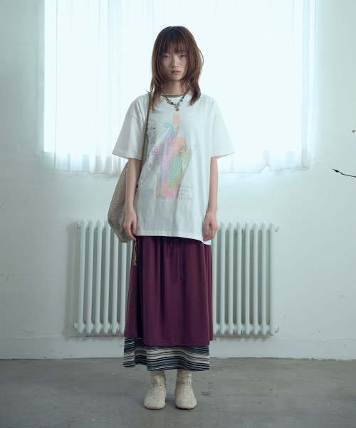 NICE GHOST CLUB(ナイスゴーストクラブ)の「RAINBOW FINGER TEE_WHITE(NG2GMUT514A)(Tシャツ/カットソー・レディース・ホワイト・SMALL/MEDIUM/LARGE)」の3枚目の写真