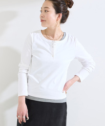 BOOK CLUB / ブッククラブ  別注 ヘンリーネック L/S TEE