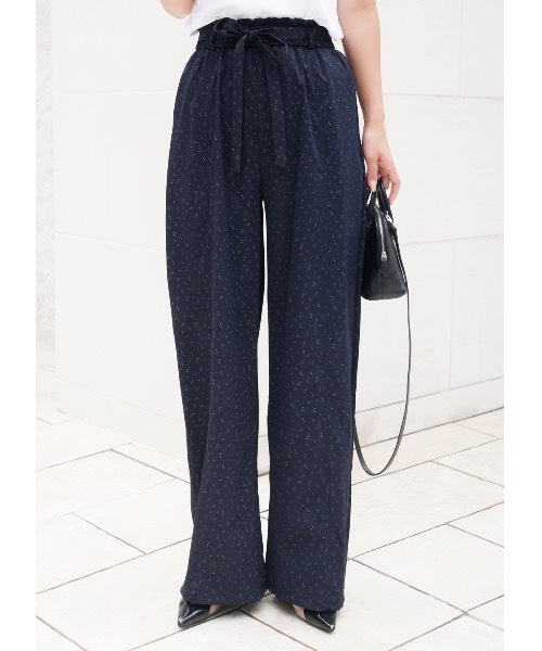 BeBeoD(べベッド)の「フラワーリボンタックパンツ(その他パンツ・レディース・ネイビー/ピンク/ベージュ・フリー)」の9枚目の写真