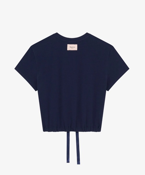 Repetto(レペット)の「クロップ トップ w/サテンリボン / S0704(Tシャツ/カットソー・レディース・ネイビー・SMALL/LARGE/MEDIUM)」の2枚目の写真