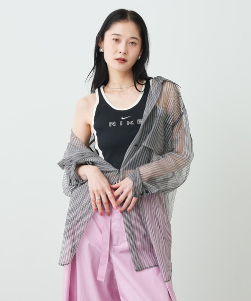 NIKE(ナイキ)の「ナイキ スポーツウェア ウィメンズ タイト グラフィック タンクトップ / Nike Sportswear Women's Tight Graphic Tank Top IF0553-010 Black(タンクトップ・レディース・ブラック・XL/XS/S/M/L)」の15枚目の写真
