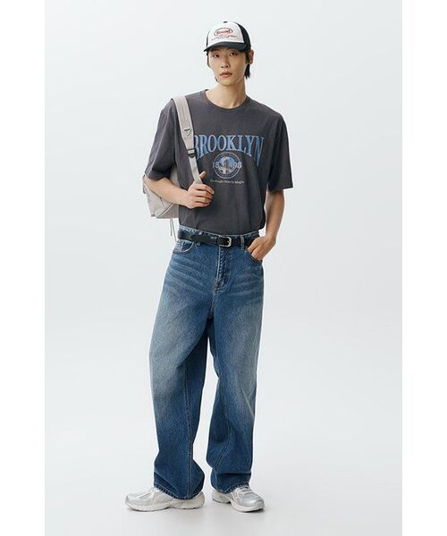 MUSINSA STANDARD（ムシンサスタンダード）の「ビッグブラシワイドデニムパンツ[イエローブラック]（デニムパンツ・メンズ・その他・26/27/38/40/42/36/32/30/29/28/31/33/34）」の11枚目の写真