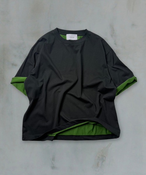 Confirm(コンファーム)の「Turn-Up Sleeve T-Shirt / 2wayスリーブTシャツ 折り返し メンズ レディース ユニセックス(Tシャツ/カットソー・メンズ・グリーン/グレー/スカイブルー・L/M/S)」の9枚目の写真