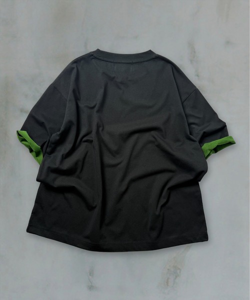 Confirm(コンファーム)の「Turn-Up Sleeve T-Shirt / 2wayスリーブTシャツ 折り返し メンズ レディース ユニセックス(Tシャツ/カットソー・メンズ・グリーン/グレー/スカイブルー・L/M/S)」の10枚目の写真