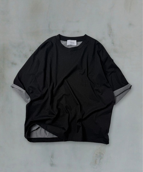 Confirm(コンファーム)の「Turn-Up Sleeve T-Shirt / 2wayスリーブTシャツ 折り返し メンズ レディース ユニセックス(Tシャツ/カットソー・メンズ・グリーン/グレー/スカイブルー・L/M/S)」の11枚目の写真