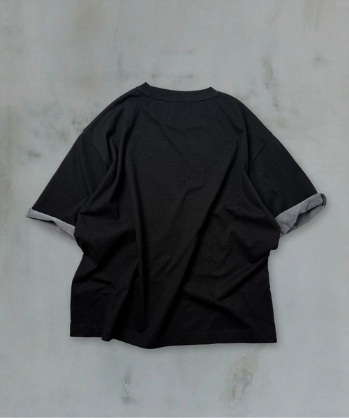 Confirm(コンファーム)の「Turn-Up Sleeve T-Shirt / 2wayスリーブTシャツ 折り返し メンズ レディース ユニセックス(Tシャツ/カットソー・メンズ・グリーン/グレー/スカイブルー・L/M/S)」の12枚目の写真