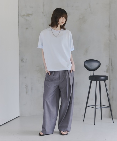 Confirm(コンファーム)の「Turn-Up Sleeve T-Shirt / 2wayスリーブTシャツ 折り返し メンズ レディース ユニセックス(Tシャツ/カットソー・メンズ・グリーン/グレー/スカイブルー・L/M/S)」の20枚目の写真