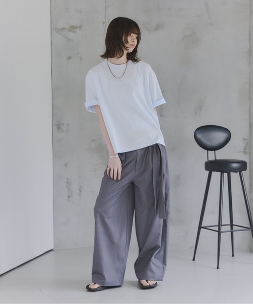 Confirm(コンファーム)の「Turn-Up Sleeve T-Shirt / 2wayスリーブTシャツ 折り返し メンズ レディース ユニセックス(Tシャツ/カットソー・メンズ・グリーン/グレー/スカイブルー・L/M/S)」の21枚目の写真