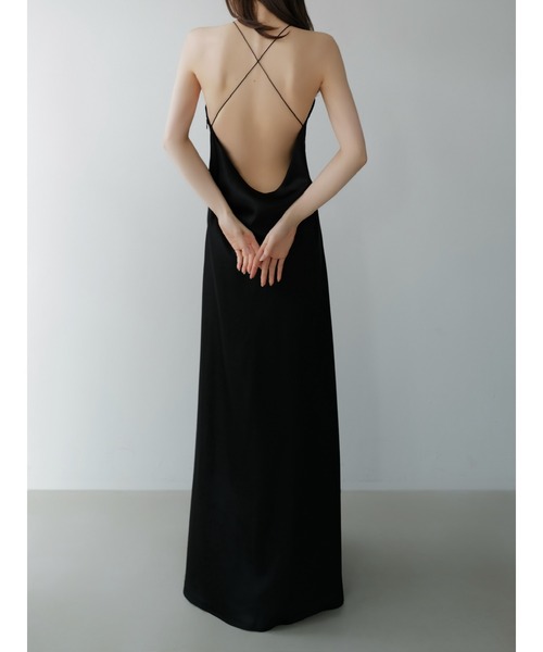 satin halter open back dress（ワンピース）｜celon（セロン）の