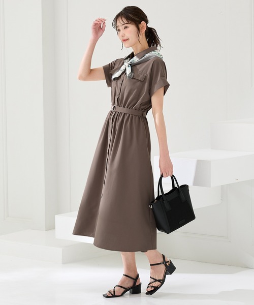 Honeys（ハニーズ）の「ポケット付ワンピース（ワンピース・レディース・ブルー/モカ/ベージュ/ネイビー・L/LL/M/S）」の10枚目の写真