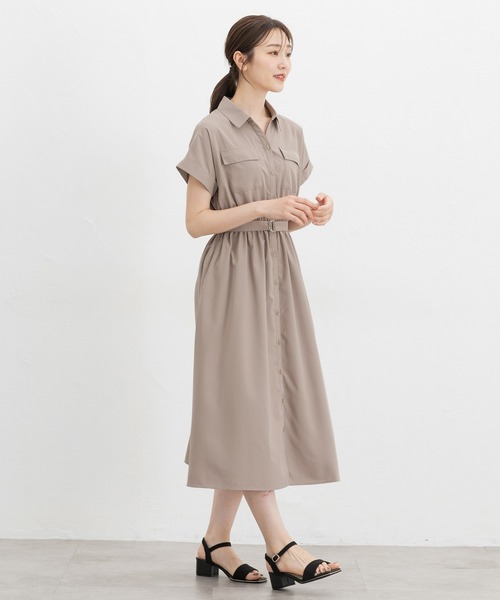 Honeys（ハニーズ）の「ポケット付ワンピース（ワンピース・レディース・ブルー/モカ/ベージュ/ネイビー・L/LL/M/S）」の13枚目の写真