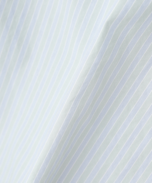 YESEYESEE（イエスアイシー）の「YESEYESEE / イエスアイシー Plop Stripe Shirt（シャツ/ブラウス・メンズ・ライトグリーン/ホワイト・LARGE/MEDIUM）」の3枚目の写真