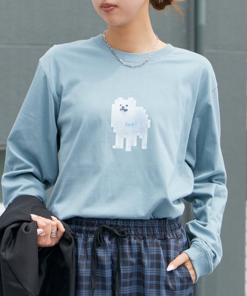WBSB（ダブルビーエスビー）の「WBSB/ダブルビーエスビー Fave L/S TEE クルーネック ロングスリーブTシャツ メンズ 秋 秋服 2026年秋冬（Tシャツ/カットソー・メンズ・ホワイト/ライトブルー/ブラック・M/L/XL）」の3枚目の写真