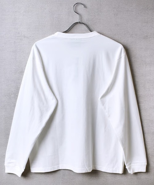 WBSB（ダブルビーエスビー）の「WBSB/ダブルビーエスビー Fave L/S TEE クルーネック ロングスリーブTシャツ メンズ 秋 秋服 2026年秋冬（Tシャツ/カットソー・メンズ・ホワイト/ライトブルー/ブラック・M/L/XL）」の4枚目の写真