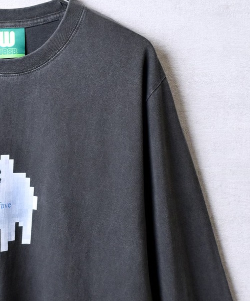 WBSB（ダブルビーエスビー）の「WBSB/ダブルビーエスビー Fave L/S TEE クルーネック ロングスリーブTシャツ メンズ 秋 秋服 2026年秋冬（Tシャツ/カットソー・メンズ・ホワイト/ライトブルー/ブラック・M/L/XL）」の7枚目の写真