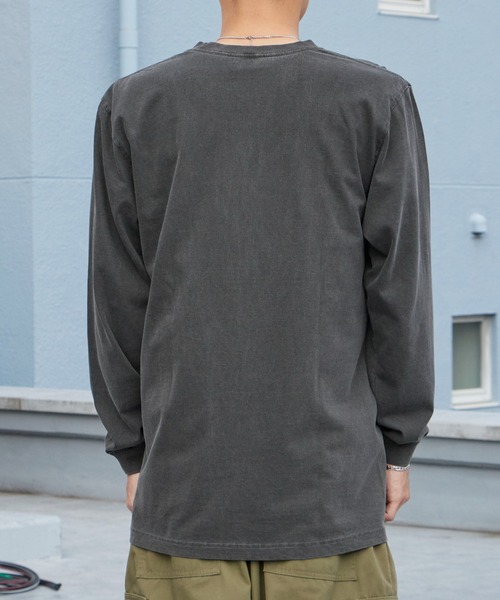 WBSB（ダブルビーエスビー）の「WBSB/ダブルビーエスビー Fave L/S TEE クルーネック ロングスリーブTシャツ メンズ 秋 秋服 2026年秋冬（Tシャツ/カットソー・メンズ・ホワイト/ライトブルー/ブラック・M/L/XL）」の19枚目の写真