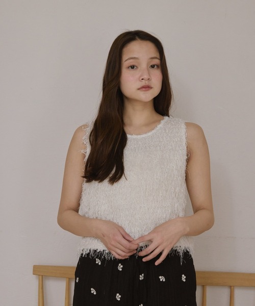 Alumu.（エルム）の「AM650503シャギー２WAYベスト（ベスト・レディース・アイボリー・FREE）」の16枚目の写真