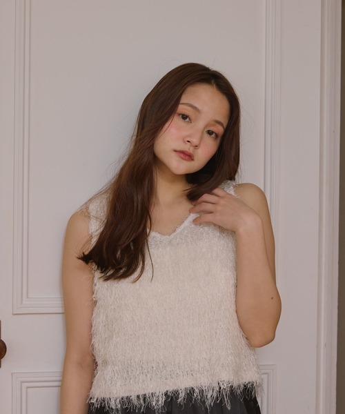Alumu.（エルム）の「AM650503シャギー２WAYベスト（ベスト・レディース・アイボリー・FREE）」の13枚目の写真