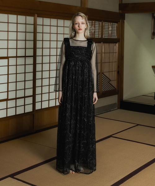 et.UNiVER(エトユニベール)の「Ribbon tulle dress(ドレス・レディース・テラコッタ/ブラック/グレー・SMALL/MEDIUM/LARGE)」の11枚目の写真