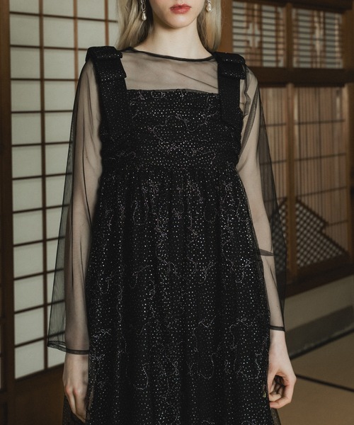 et.UNiVER(エトユニベール)の「Ribbon tulle dress(ドレス・レディース・テラコッタ/ブラック/グレー・SMALL/MEDIUM/LARGE)」の8枚目の写真