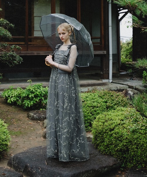 et.UNiVER(エトユニベール)の「Ribbon tulle dress(ドレス・レディース・テラコッタ/ブラック/グレー・SMALL/MEDIUM/LARGE)」の18枚目の写真