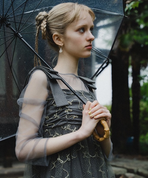 et.UNiVER(エトユニベール)の「Ribbon tulle dress(ドレス・レディース・テラコッタ/ブラック/グレー・SMALL/MEDIUM/LARGE)」の16枚目の写真