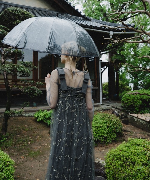 et.UNiVER(エトユニベール)の「Ribbon tulle dress(ドレス・レディース・テラコッタ/ブラック/グレー・SMALL/MEDIUM/LARGE)」の13枚目の写真