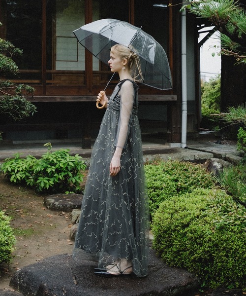et.UNiVER(エトユニベール)の「Ribbon tulle dress(ドレス・レディース・テラコッタ/ブラック/グレー・SMALL/MEDIUM/LARGE)」の21枚目の写真
