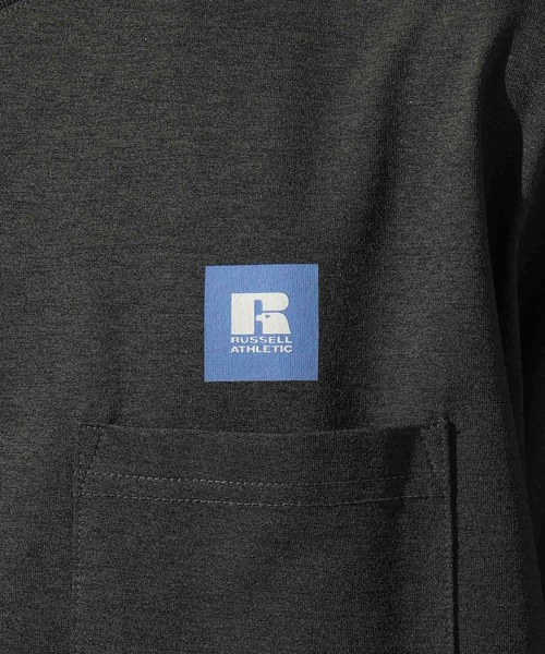 Russell Athletic(ラッセルアスレティック)の「【Russell Athletic】別注STRETCH JERSEY S/S POCKET TEE(Tシャツ/カットソー・メンズ・グレー/チャコール/ホワイト/ベージュ・MEDIUM/LARGE)」の7枚目の写真