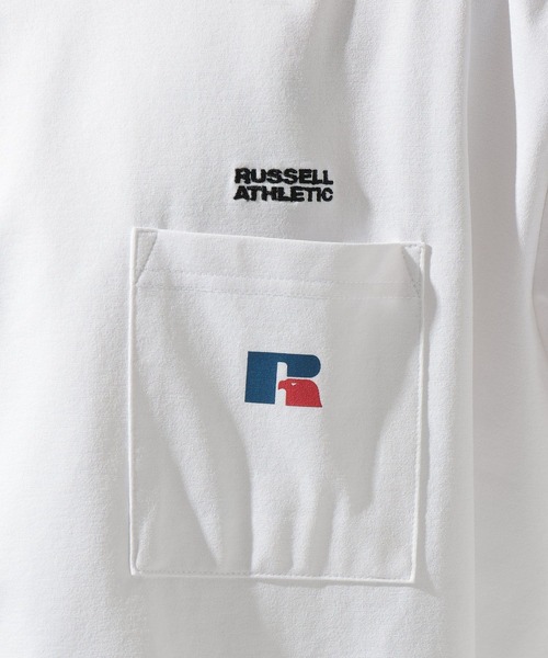Russell Athletic(ラッセルアスレティック)の「【Russell Athletic】別注STRETCH JERSEY S/S POCKET TEE(Tシャツ/カットソー・メンズ・グレー/チャコール/ホワイト/ベージュ・MEDIUM/LARGE)」の9枚目の写真