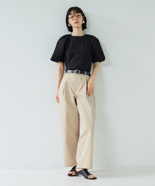 GALLEST(ギャレスト)の「パフショルダーサッカーブラウス(シャツ/ブラウス・レディース・ホワイト/ブラック・38/34)」の9枚目の写真