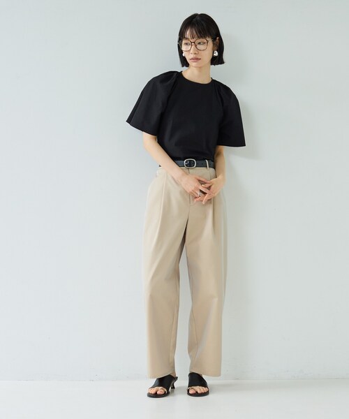 GALLEST(ギャレスト)の「パフショルダーサッカーブラウス(シャツ/ブラウス・レディース・ホワイト/ブラック・38/34)」の10枚目の写真