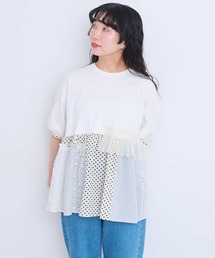 l'atelier du savon | コラージュパッチワーク チュニックプルオーバー(Tシャツ/カットソー)