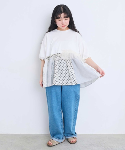 l'atelier du savon(アトリエドサボン)の「コラージュパッチワーク チュニックプルオーバー(Tシャツ/カットソー・レディース・アイボリー/ネイビー/ブラック・FREE)」の21枚目の写真