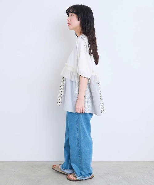 l'atelier du savon(アトリエドサボン)の「コラージュパッチワーク チュニックプルオーバー(Tシャツ/カットソー・レディース・アイボリー/ネイビー/ブラック・FREE)」の22枚目の写真