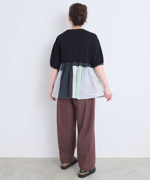 l'atelier du savon(アトリエドサボン)の「コラージュパッチワーク チュニックプルオーバー(Tシャツ/カットソー・レディース・アイボリー/ネイビー/ブラック・FREE)」の20枚目の写真