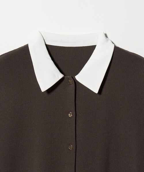 A DAY IN THE LIFE UNITED ARROWS（アデイインザライフユナイテッドアローズ）の「シャツドッキング ノースリーブニット ‐ウォッシャブル‐ ＜A DAY IN THE LIFE＞（ニット/セーター・レディース・グレー系/ネイビー/ダークブラウン・FREE）」の15枚目の写真