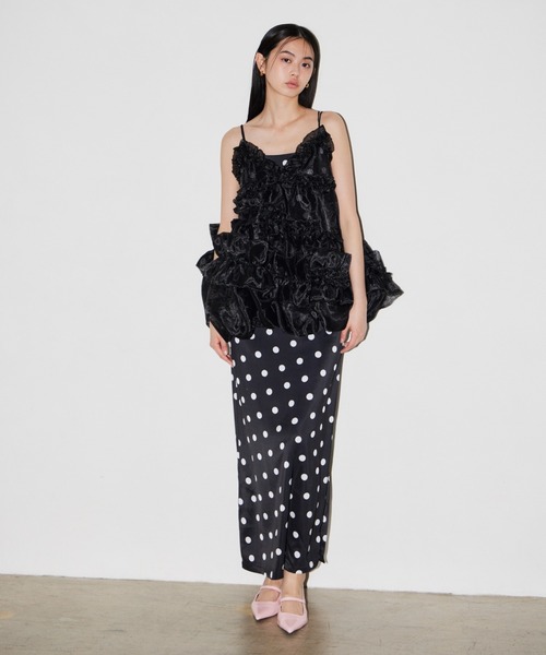 ANDRESD(アンドレスド)の「ミニマルドットサテンドレス / Minimal Dot Satin Dress(ドレス・レディース・ホワイト×ブラック/ブラック×ホワイト/ブラウン系その他/ネイビー×ホワイト・S/M/L)」の9枚目の写真