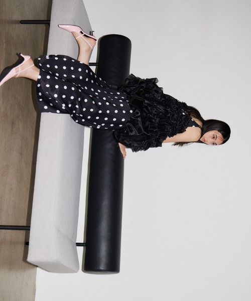 ANDRESD(アンドレスド)の「ミニマルドットサテンドレス / Minimal Dot Satin Dress(ドレス・レディース・ホワイト×ブラック/ブラック×ホワイト/ブラウン系その他/ネイビー×ホワイト・S/M/L)」の10枚目の写真