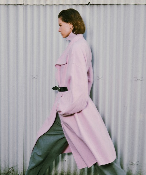 DRAPE COLLAR WOOL RIVER COAT（ダウンジャケット/コート）｜Ameri